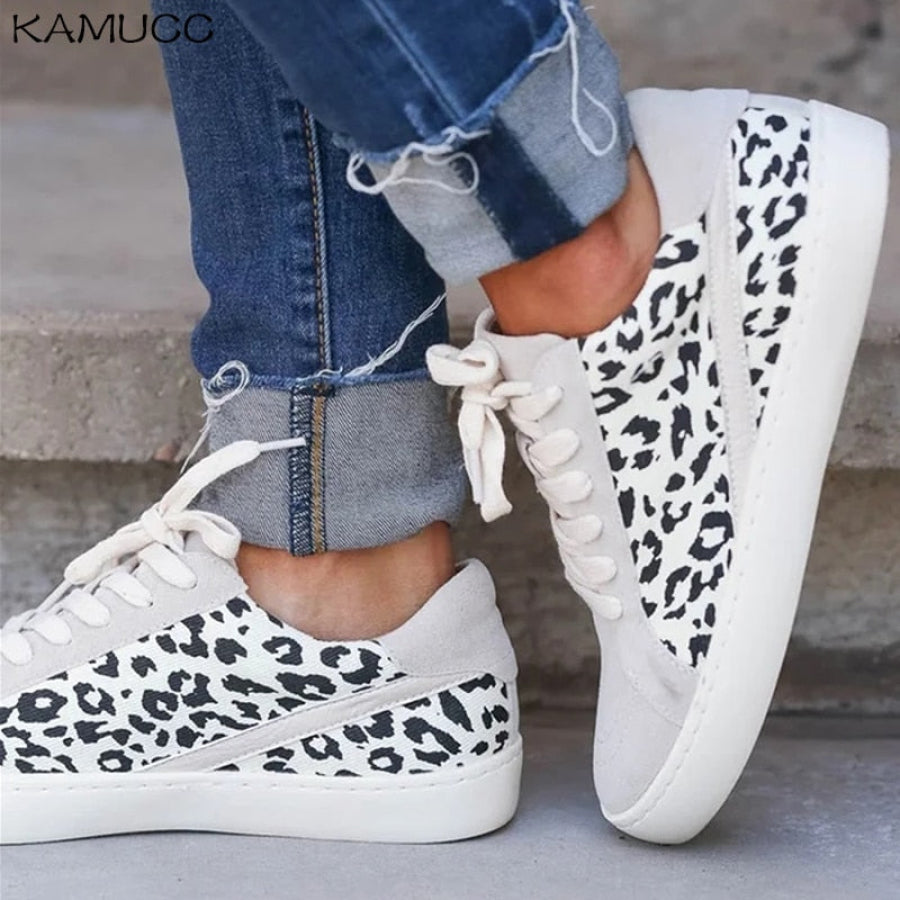 Tênis Feminino Casual Leopardo